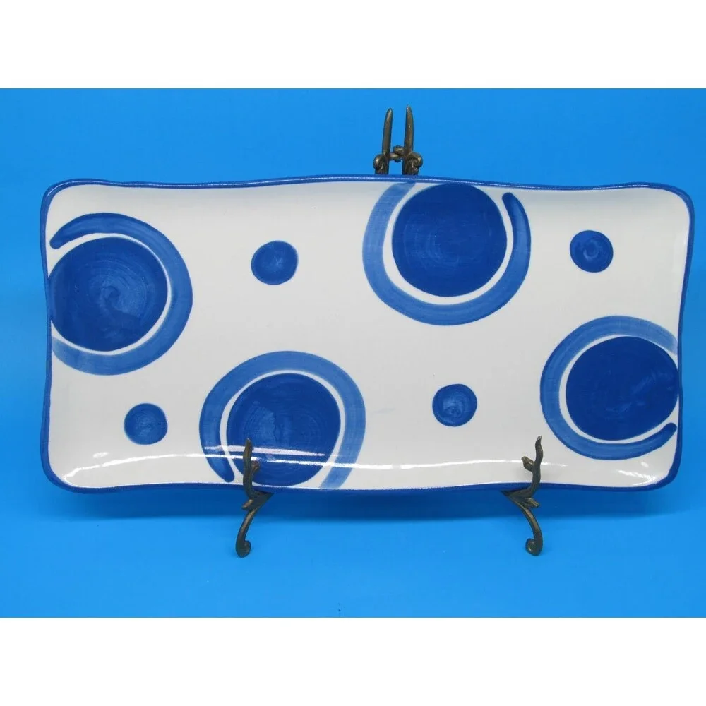 Gail Pittman 2004 Blue And White Circles And Dots 14